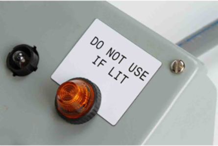 Foam Backed Raised Panel Labels, 1.3" H x 1.89" W, White, Roll of 250 Labels