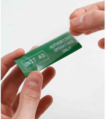 Clear Polyester Overlaminate Labels, 1" H x 3" W, Roll of 1000 Labels