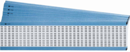 Miniature Wire Marker Cards - Low-Profile Vinyl-Coated Polyester, Legend 133 to 165