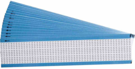 Miniature Wire Marker Cards - Low-Profile Vinyl-Coated Polyester, Legend 17