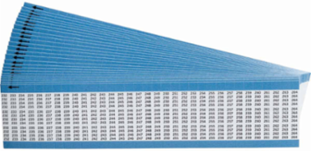 Miniature Wire Marker Cards - Low-Profile Vinyl-Coated Polyester, Legend 232 to 264