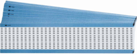 Miniature Wire Marker Cards - Low-Profile Vinyl-Coated Polyester, Legend 24