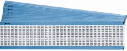 Miniature Wire Marker Cards - Low-Profile Vinyl-Coated Polyester, Legend 265 to 297