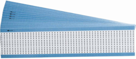 Miniature Wire Marker Cards - Low-Profile Vinyl-Coated Polyester, Legend 5