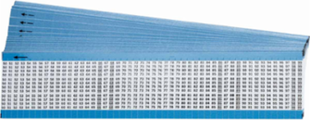 Miniature Wire Marker Cards - Low-Profile Vinyl-Coated Polyester, Legend 50 to 99