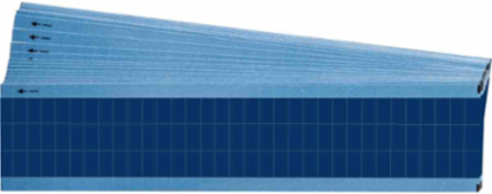 NEMA Color Wire Markers, 0.5" H, Pack of 25 Cards, Dark Blue