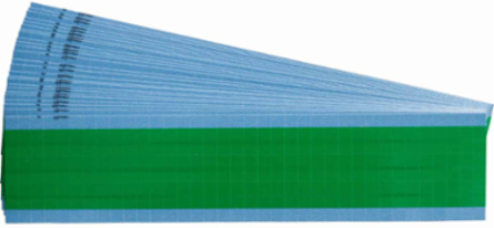 NEMA Color Wire Markers, 0.5" H, Pack of 25 Cards, Light Green