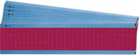 NEMA Color Wire Markers, 0.5" H, Pack of 25 Cards, Maroon