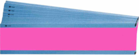 NEMA Color Wire Markers, 0.5" H, Pack of 25 Cards, Pink
