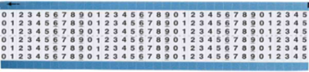 Wire Markers - Low-Profile Vinyl-Coated Polyester, Legend 0 to 9, Black on White
