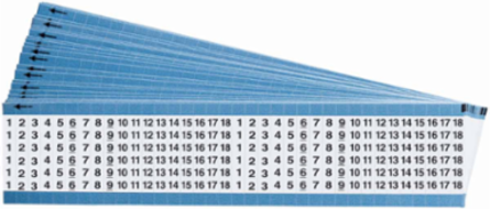 Wire Markers - Low-Profile Vinyl-Coated Polyester, Legend 1 to 18