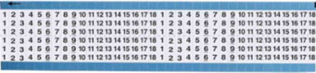 Solid Numbers Scored Wire Marker Card, 118, Vinyl