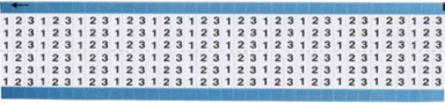 Wire Markers - Low-Profile Vinyl-Coated Polyester, Legend 1 to 3, Black on White