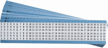 Wire Markers - Low-Profile Vinyl-Coated Polyester, Legend 1 to 33
