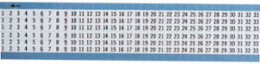 Wire Markers - Low-Profile Vinyl-Coated Polyester, Legend 1 to 33, Black on White