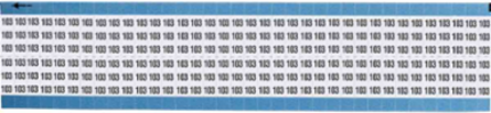 Solid Numbers Scored Wire Marker Card, 103, Vinyl