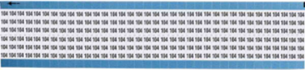 Solid Numbers Scored Wire Marker Card, 104, Vinyl