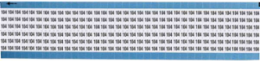 Solid Numbers Scored Wire Marker Card, 104, Vinyl