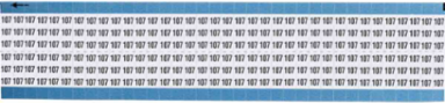 Solid Numbers Scored Wire Marker Card, 107, Vinyl