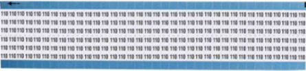Solid Numbers Scored Wire Marker Card, 110, Vinyl