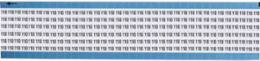 Solid Numbers Scored Wire Marker Card, 110, Vinyl