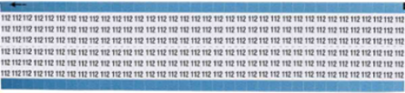 Solid Numbers Scored Wire Marker Card, 112, Vinyl