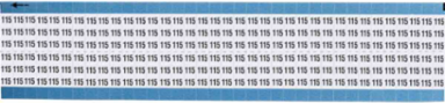 Solid Numbers Scored Wire Marker Card, 115, Vinyl