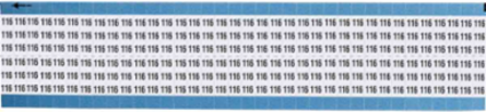 Solid Numbers Scored Wire Marker Card, 116, Vinyl