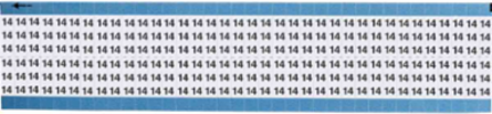 Solid Numbers Scored Wire Marker Card, 14, Vinyl