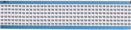 Solid Numbers Scored Wire Marker Card, 19, Vinyl