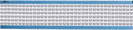 Machine Tool Symbol Scored Wire Marker Card, 1L2, Vinyl