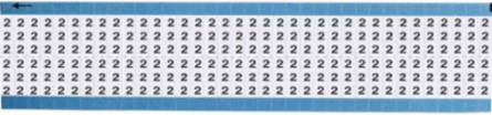 Solid Numbers Scored Wire Marker Card, 2, Vinyl