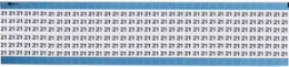 Solid Numbers Scored Wire Marker Card, 21, Vinyl