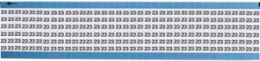 Solid Numbers Scored Wire Marker Card, 23, Vinyl