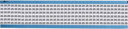 Solid Numbers Scored Wire Marker Card, 25, Vinyl