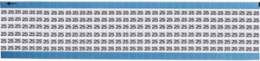 Solid Numbers Scored Wire Marker Card, 25, Vinyl