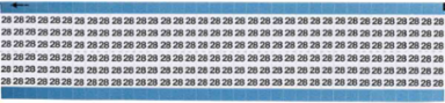 Solid Numbers Scored Wire Marker Card, 28, Vinyl
