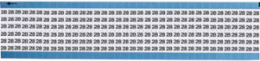 Solid Numbers Scored Wire Marker Card, 28, Vinyl