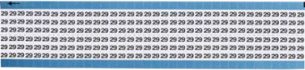 Solid Numbers Scored Wire Marker Card, 29, Vinyl
