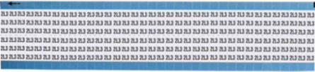 Machine Tool Symbol Scored Wire Marker Card, 2L3, Vinyl