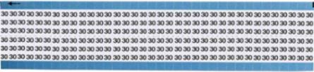 Solid Numbers Scored Wire Marker Card, 30, Vinyl