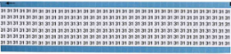 Solid Numbers Scored Wire Marker Card, 31, Vinyl