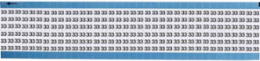 Solid Numbers Scored Wire Marker Card, 33, Vinyl