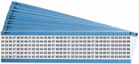 Wire Markers - Low-Profile Vinyl-Coated Polyester, Legend 34 to 66