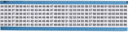 Wire Markers - Low-Profile Vinyl-Coated Polyester, Legend 34 to 66, Black on White
