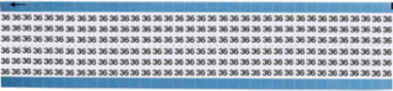 Solid Numbers Scored Wire Marker Card, 36, Vinyl