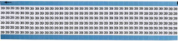 Solid Numbers Scored Wire Marker Card, 39, Vinyl