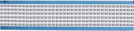 Machine Tool Symbol Scored Wire Marker Card, 3L2, Vinyl