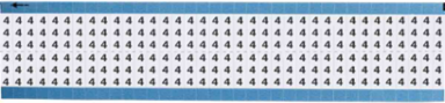 Solid Numbers Scored Wire Marker Card, 4, Vinyl