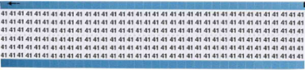 Solid Numbers Scored Wire Marker Card, 41, Vinyl